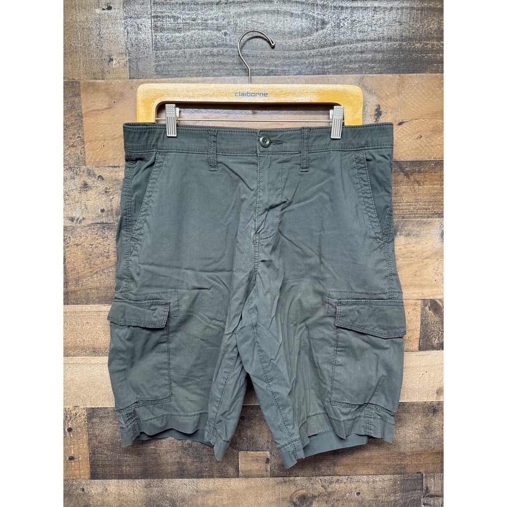 Sonoma Goods For Life Mens Cargo‎ Shorts Size 34 Dark Grey Stretch Cotton